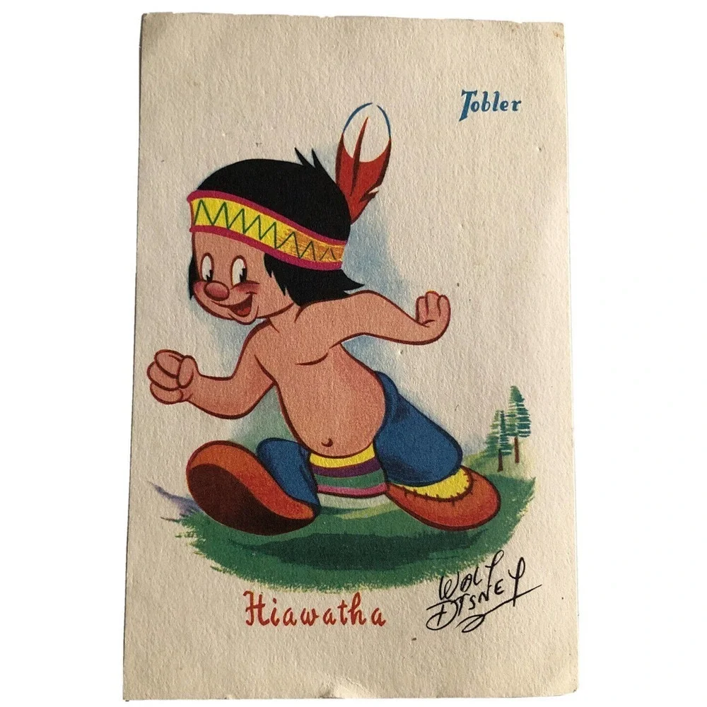 Walt Disney Hiawatha Postcard Tobler Georges Lang Ephemera Mid Century New